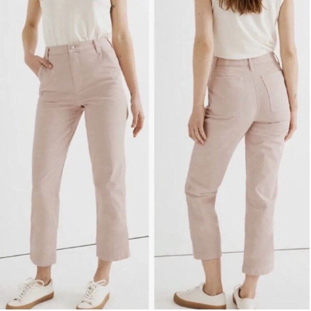 Madewell Women's Classic Straight Leg Crop Pant Wisteria Dove Size 31